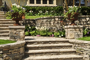 Natural Stone Retaining Wall